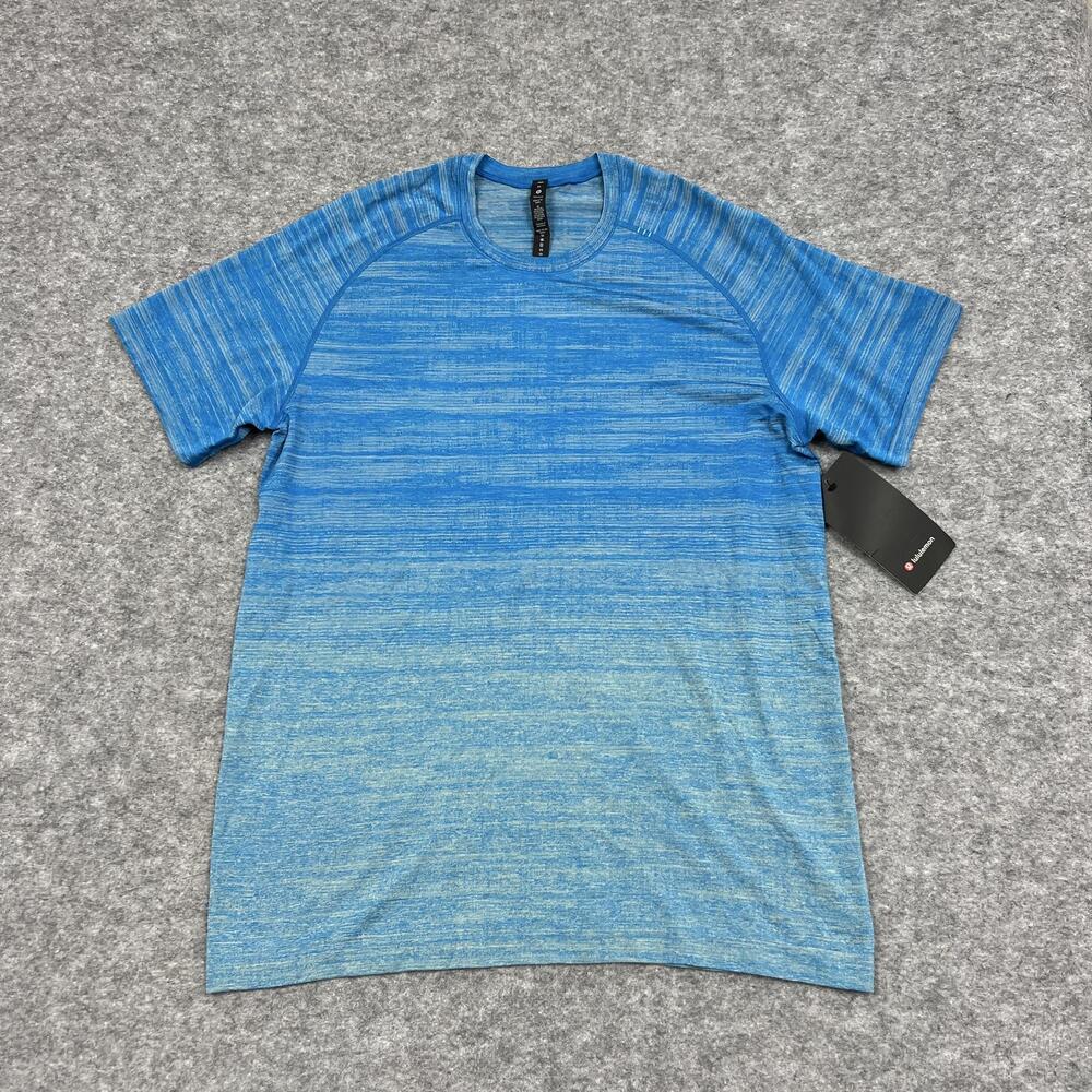 Lululemon Shirt Mens XL Blue Metal Vent Tech Jersey Running Athletic Casual Gym